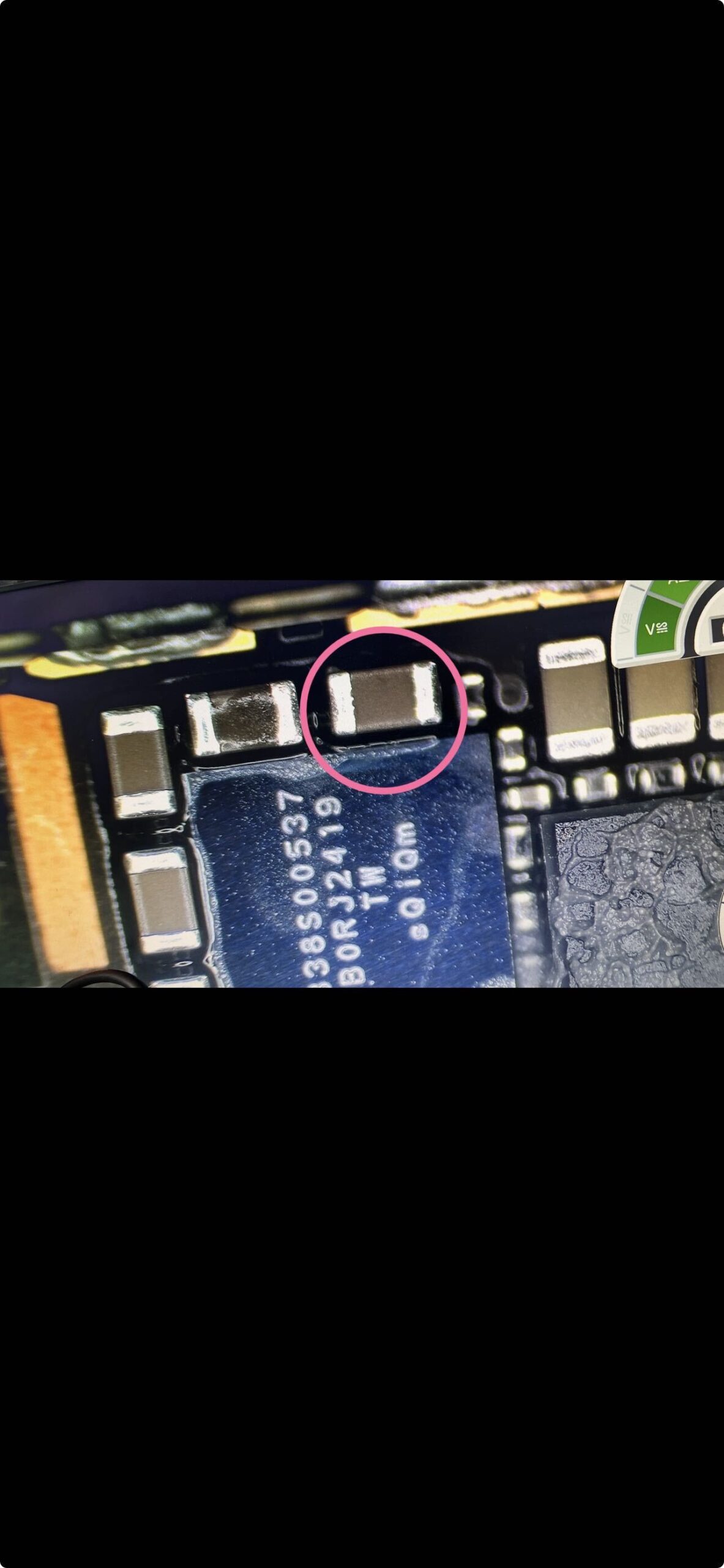 iPhone SE3 メイン回路 ショート 不良コンデンサー