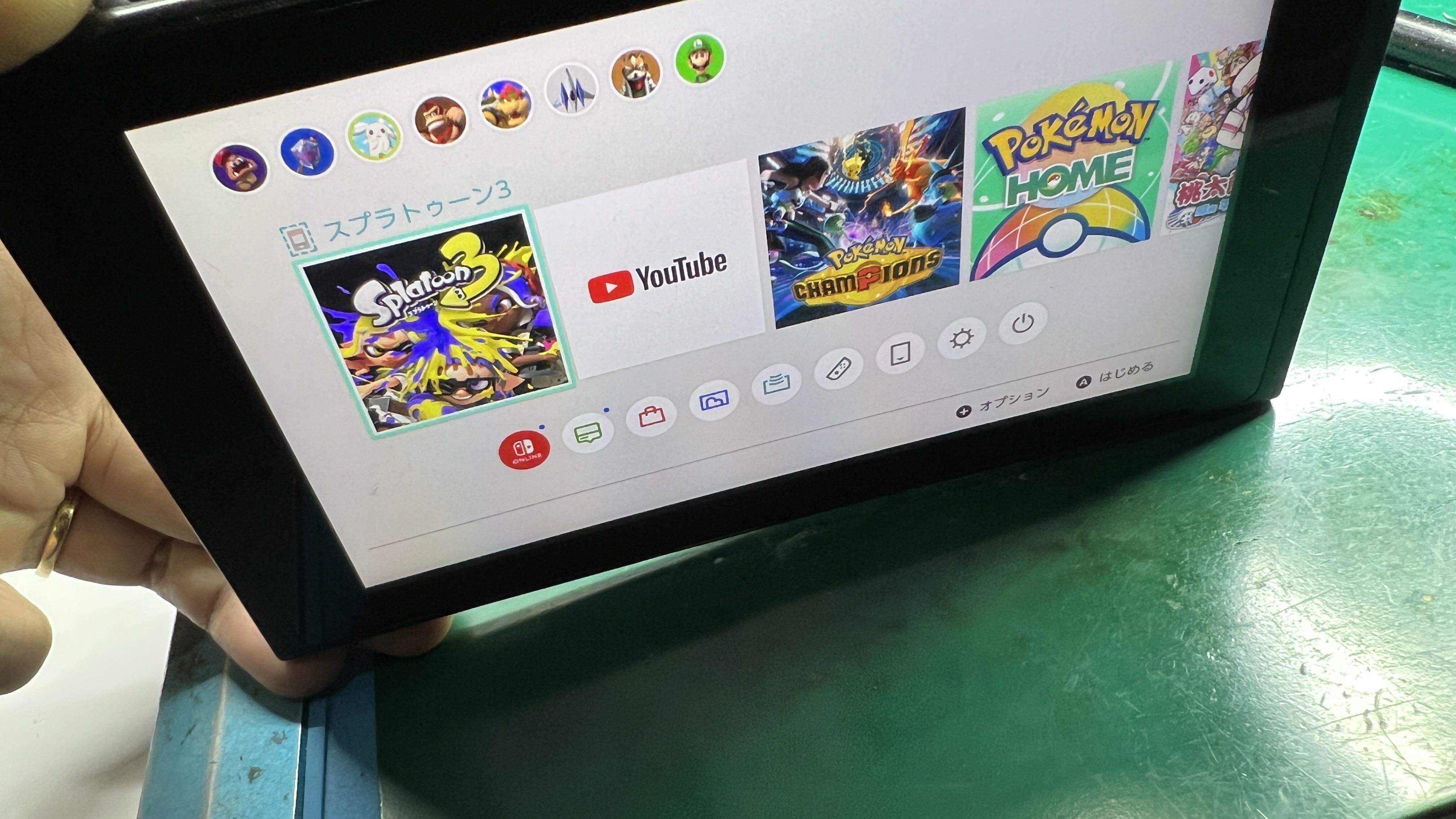 Nintendo Switch ブルースクリーン修理後 起動確認 データ復旧